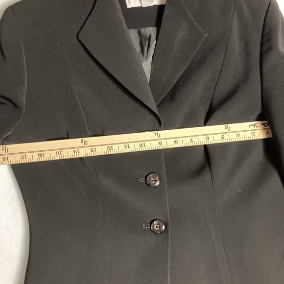 Le Suit 6P Blazer Long Sleeve Black Lined 3 Button Jacket Business Work Casual - Picture 4 of 10